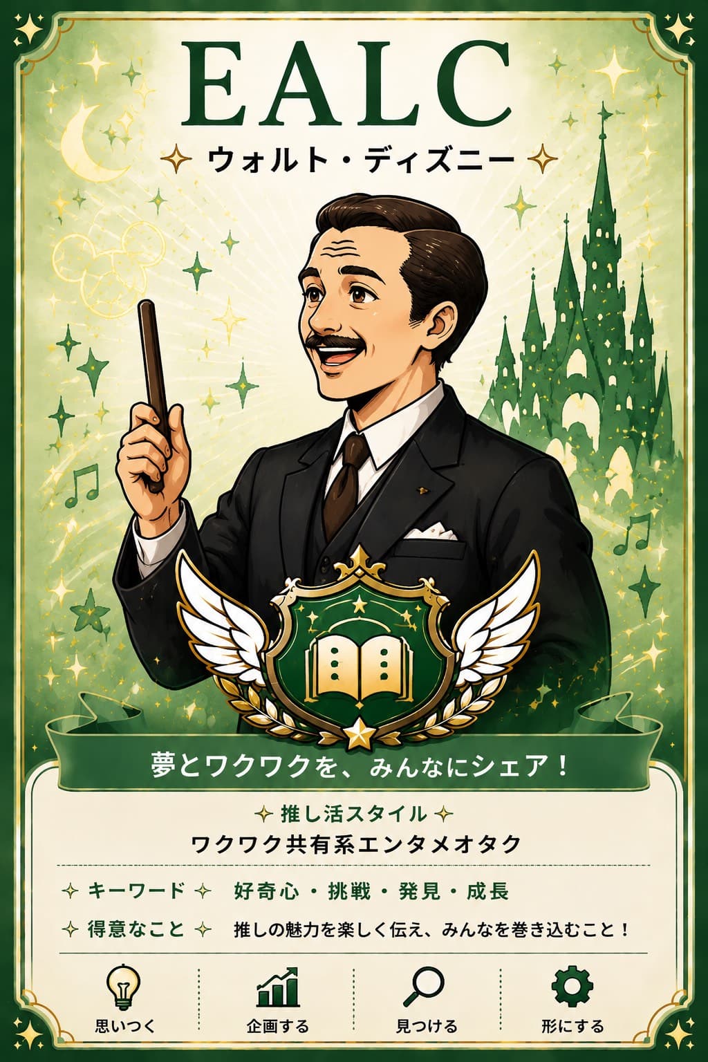 ウォルト・ディズニー（EALC）の偉人カード