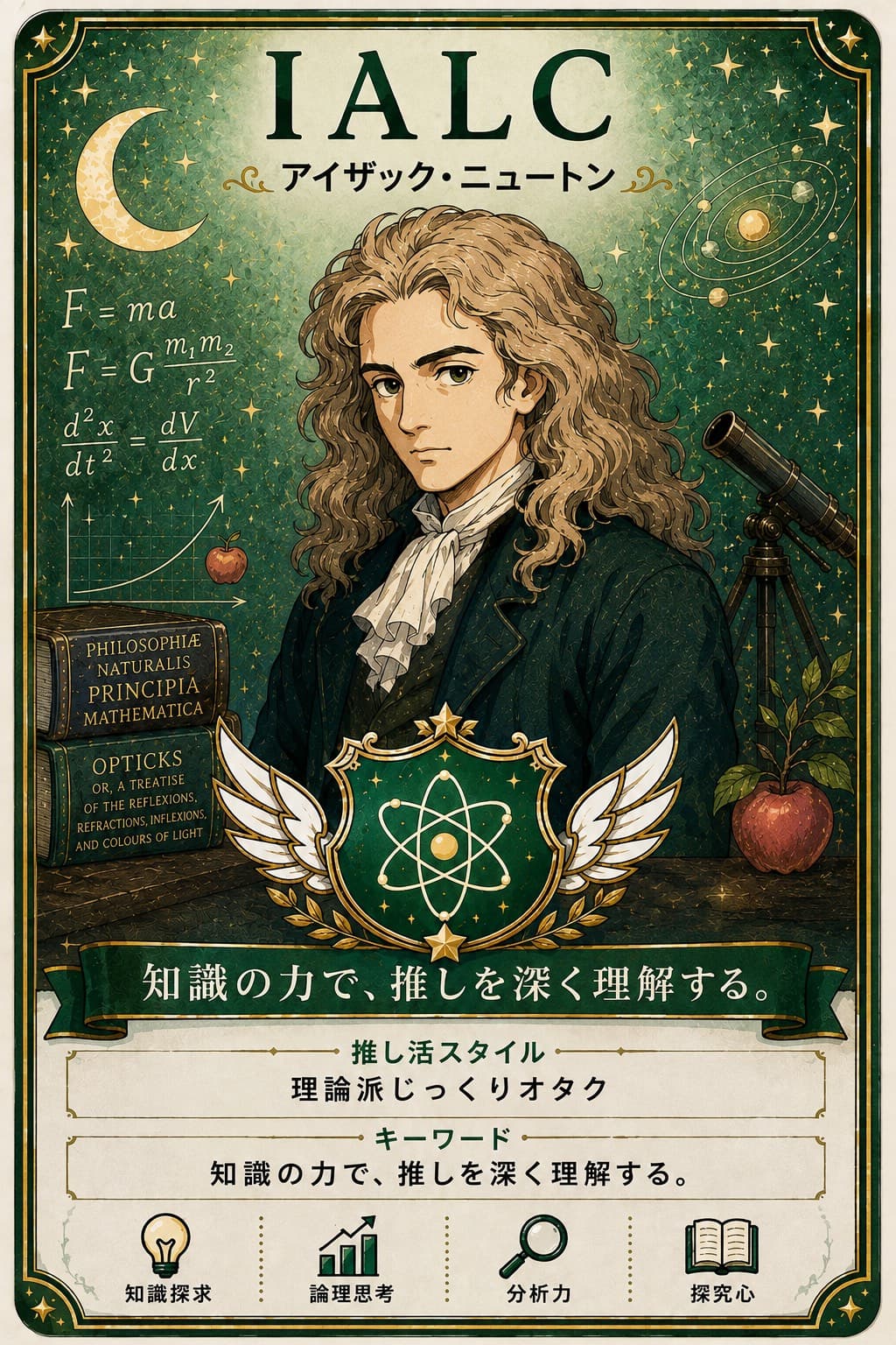 ニュートン（IALC）の偉人カード