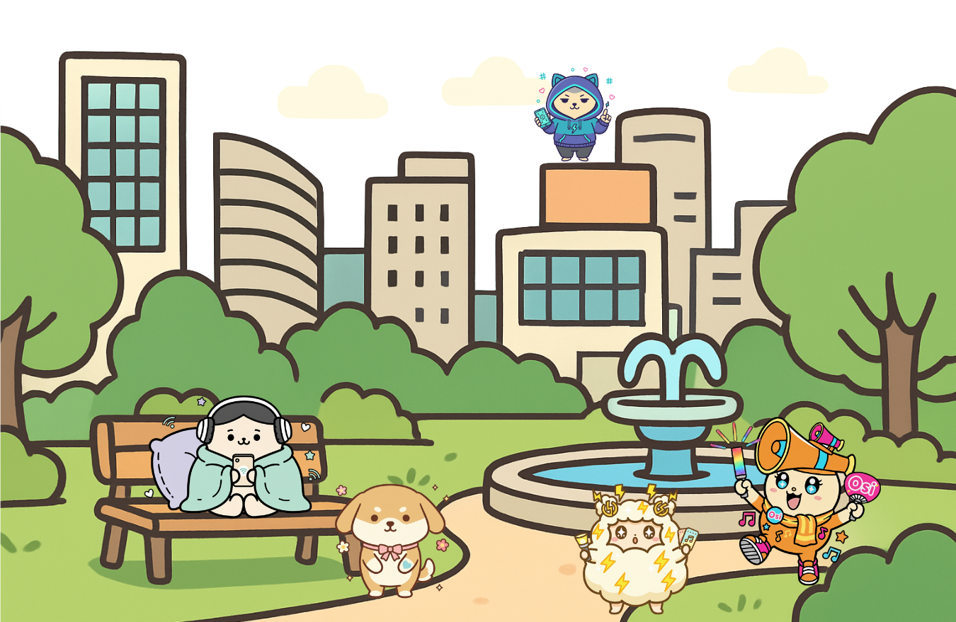 『推し活タイプ診断』の16種類の推し活キャラクターイメージ